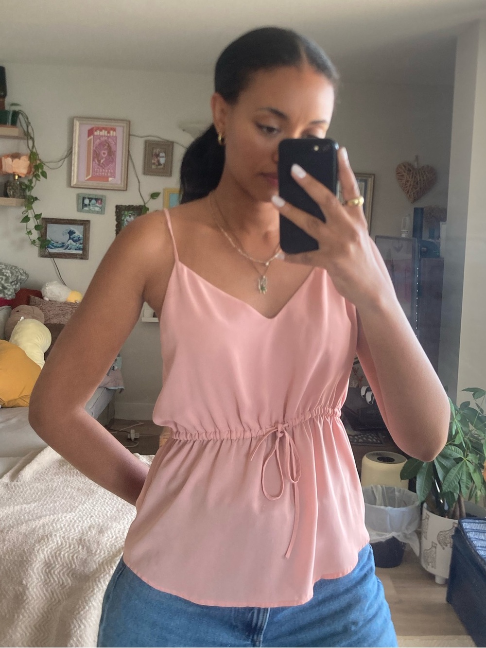 Babaton Elegant Pink Sleeveless Top